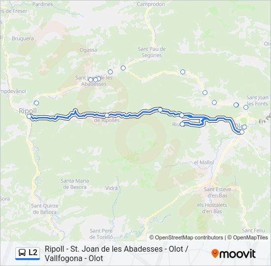 Mapa de L2 de autobús