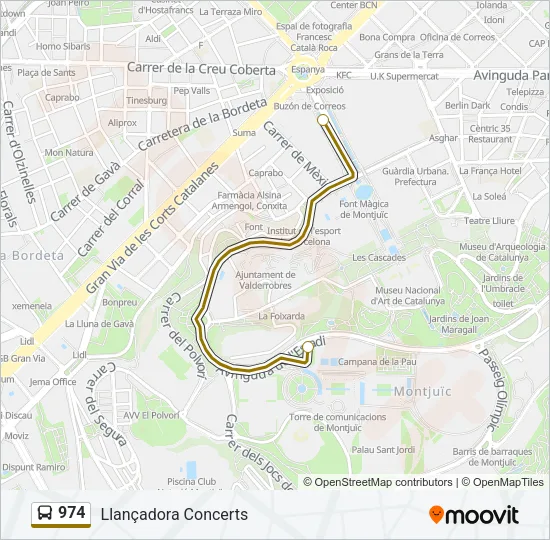 974 Bus Line Map