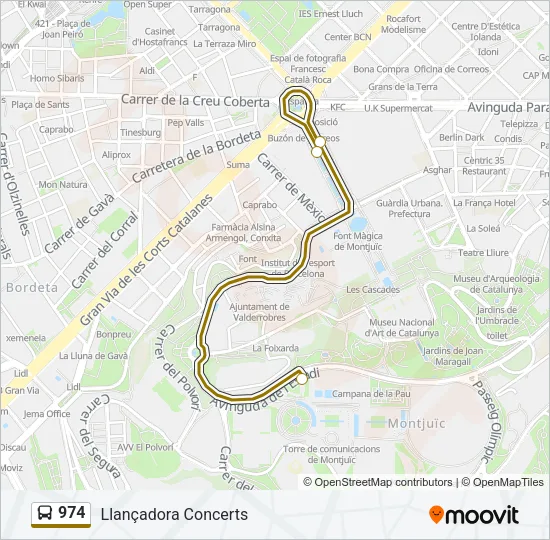 974 Bus Line Map