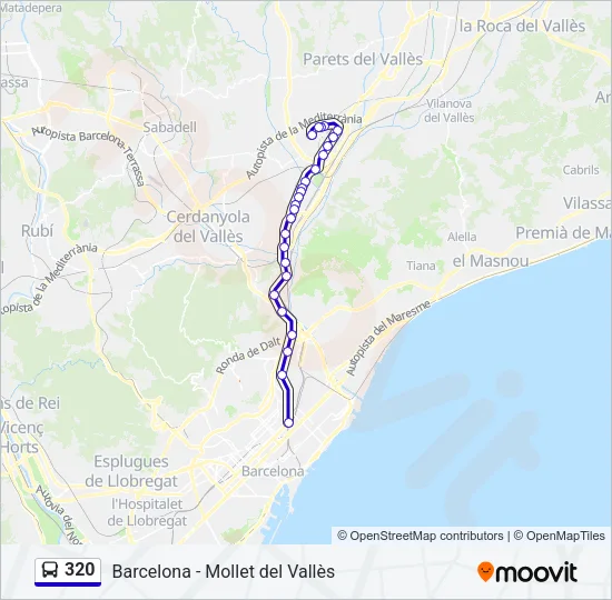 320 Bus Line Map