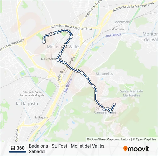 360 Bus Line Map