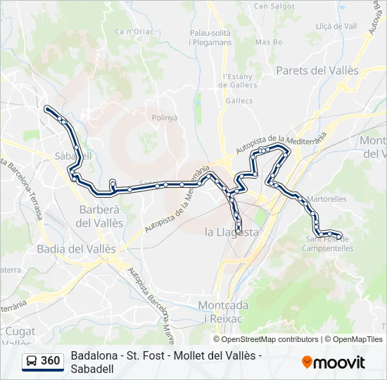 360 Bus Line Map