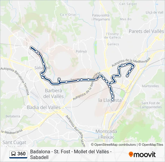 360 Bus Line Map