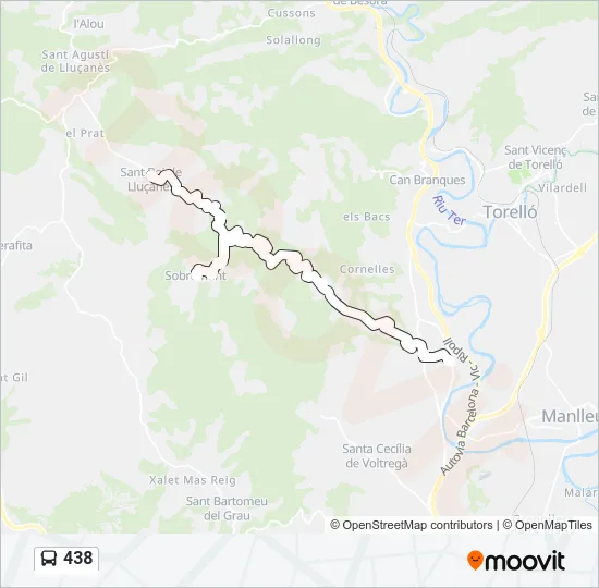 438 Bus Line Map