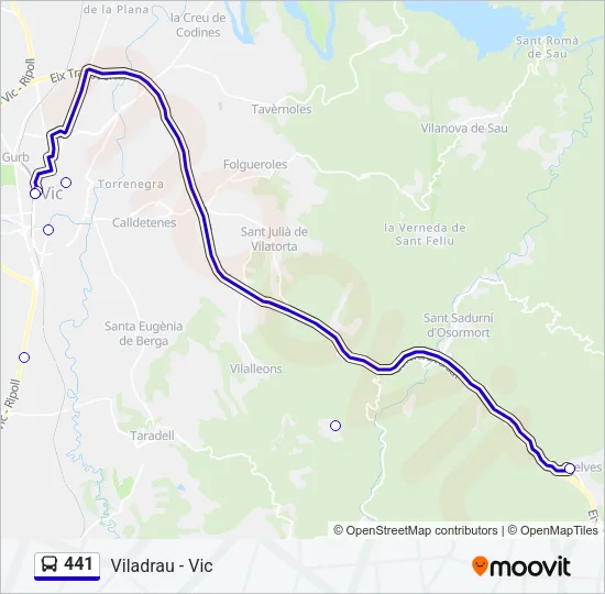 441 Bus Line Map