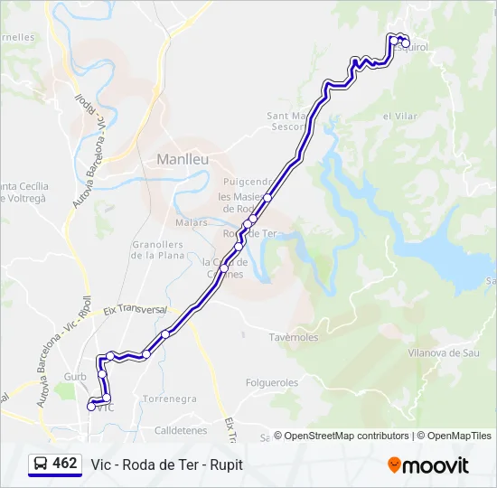 462 Bus Line Map