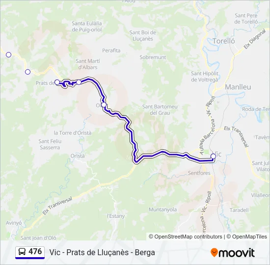 476 Bus Line Map