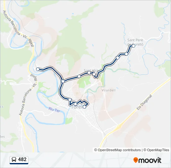482 Bus Line Map