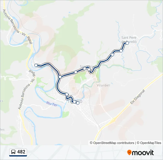 482 Bus Line Map