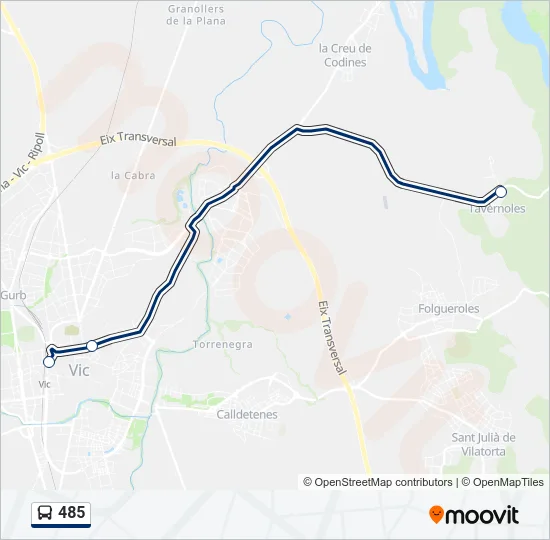 485 Bus Line Map