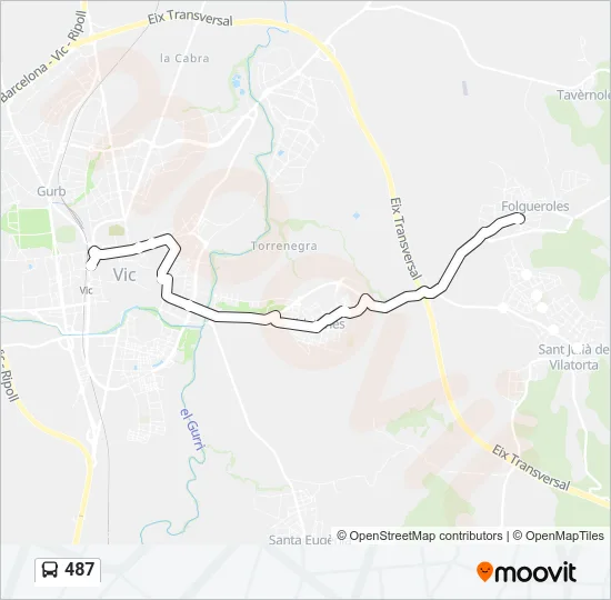 487 Bus Line Map