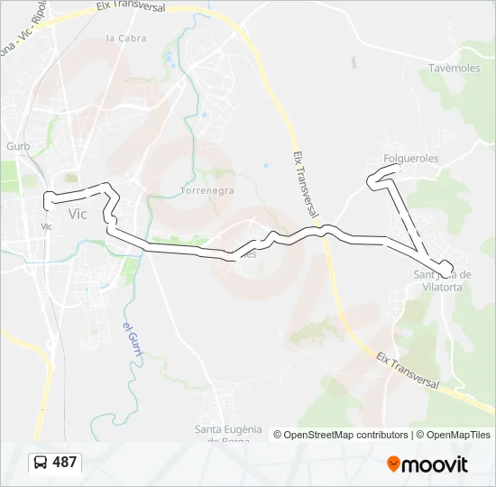 487 Bus Line Map
