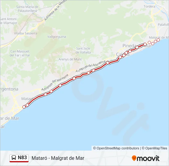 N83  Line Map