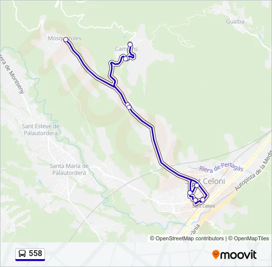 558 Bus Line Map