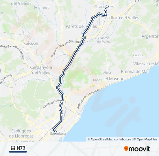 N73  Line Map