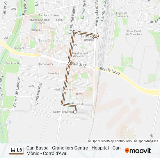 L6 Bus Line Map