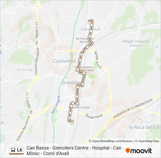 L6 Bus Line Map