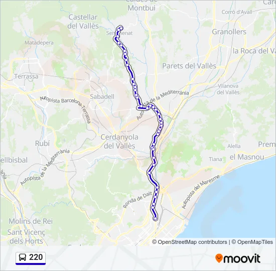 220  Line Map