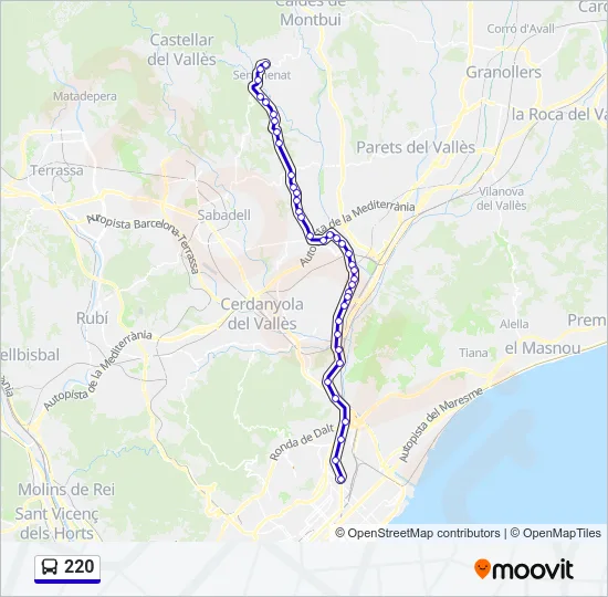 220  Line Map