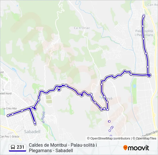 231 Bus Line Map