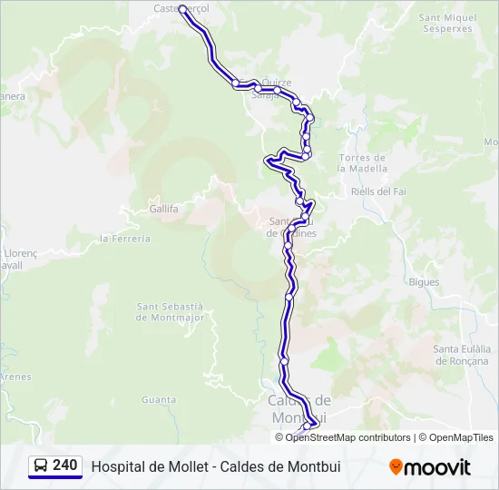 240 Bus Line Map