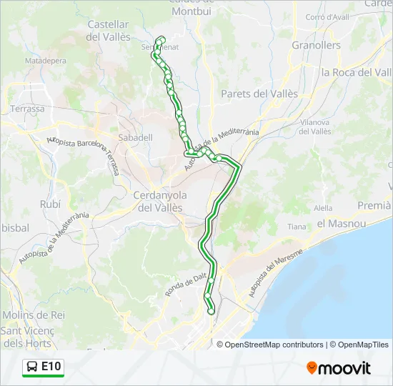 E10  Line Map
