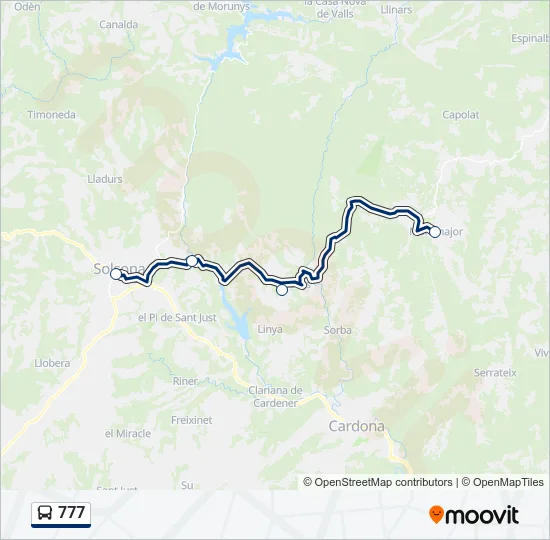 777 Bus Line Map