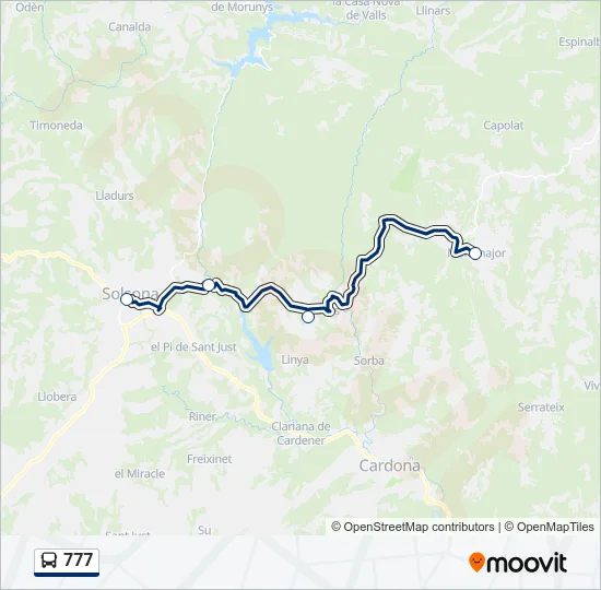 777 Bus Line Map