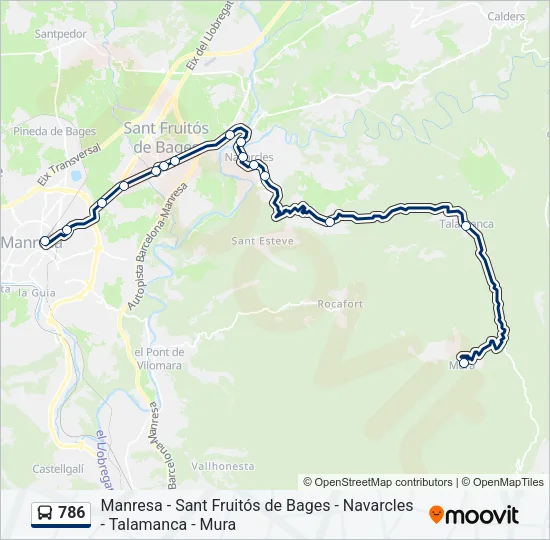 786 Bus Line Map