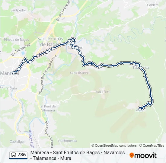 786 Bus Line Map