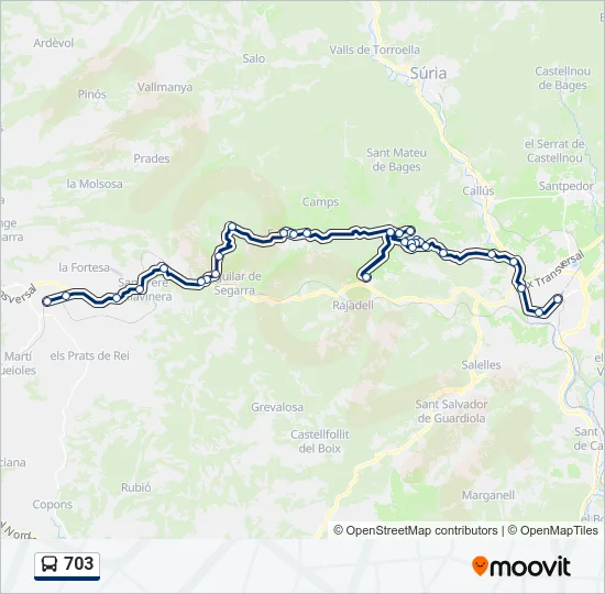 703 Bus Line Map