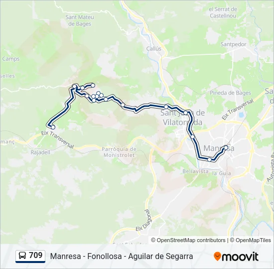 709 Bus Line Map