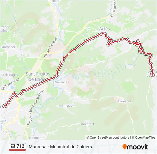 712 Bus Line Map