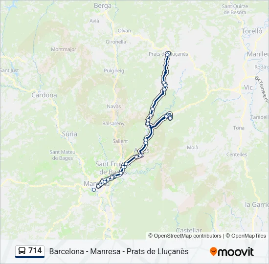 714 Bus Line Map