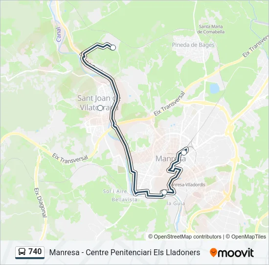 740 Bus Line Map