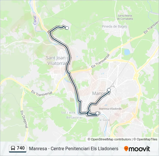 740 Bus Line Map