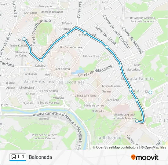 L 1 Bus Line Map
