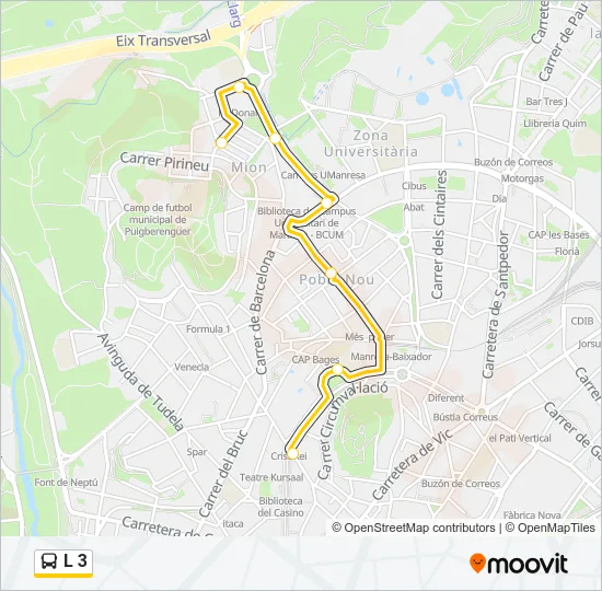 L 3 Bus Line Map