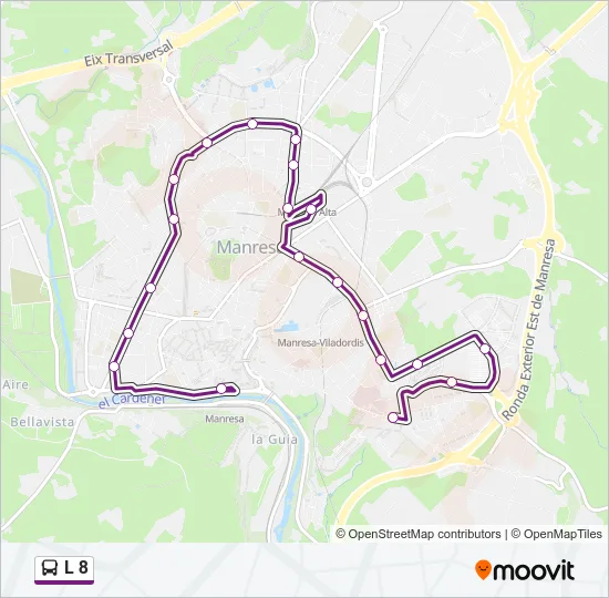 L 8 Bus Line Map