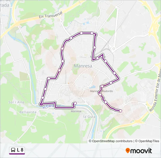 L 8 Bus Line Map
