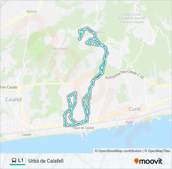 L1 Bus Line Map