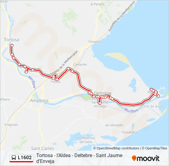 L1602 Bus Line Map