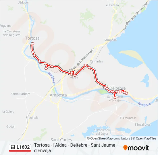 L1602 Bus Line Map