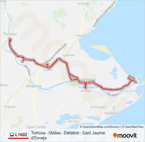 L1602 Bus Line Map