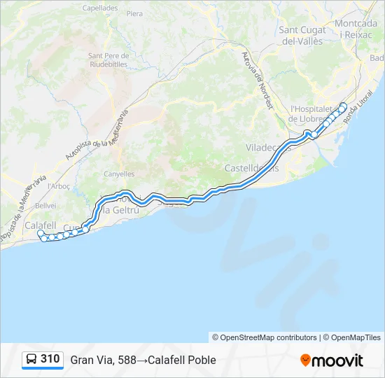 310 Bus Line Map