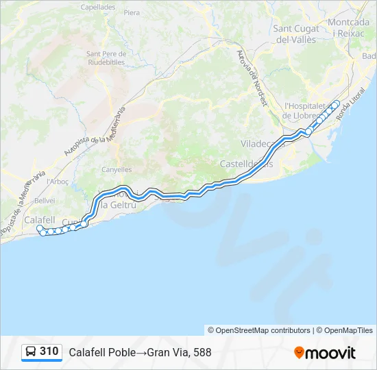 310 Bus Line Map