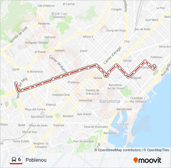 6 Bus Line Map