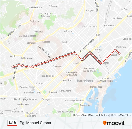 6 Bus Line Map