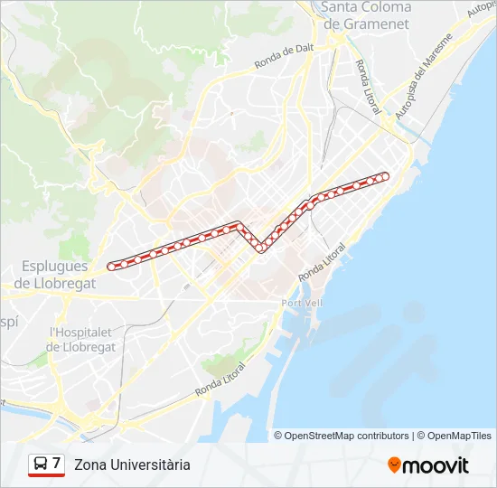 7 Bus Line Map
