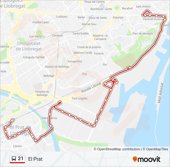 21 Bus Line Map